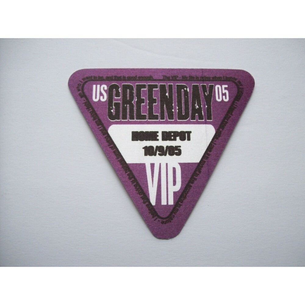 Green Day Concert Tour VIP Backstage Pass Original 2005 Punk Rock Music Gift US
